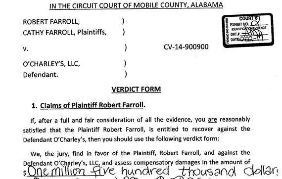 Jury verdict form