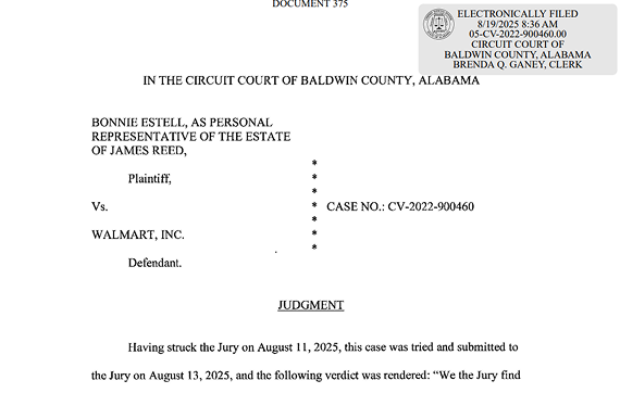 Jury verdict, Baldwin County